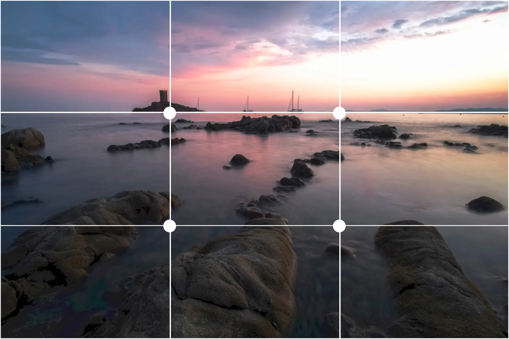 Une photo de l'île d'or dans le Var qui représente  la règle des tiers 